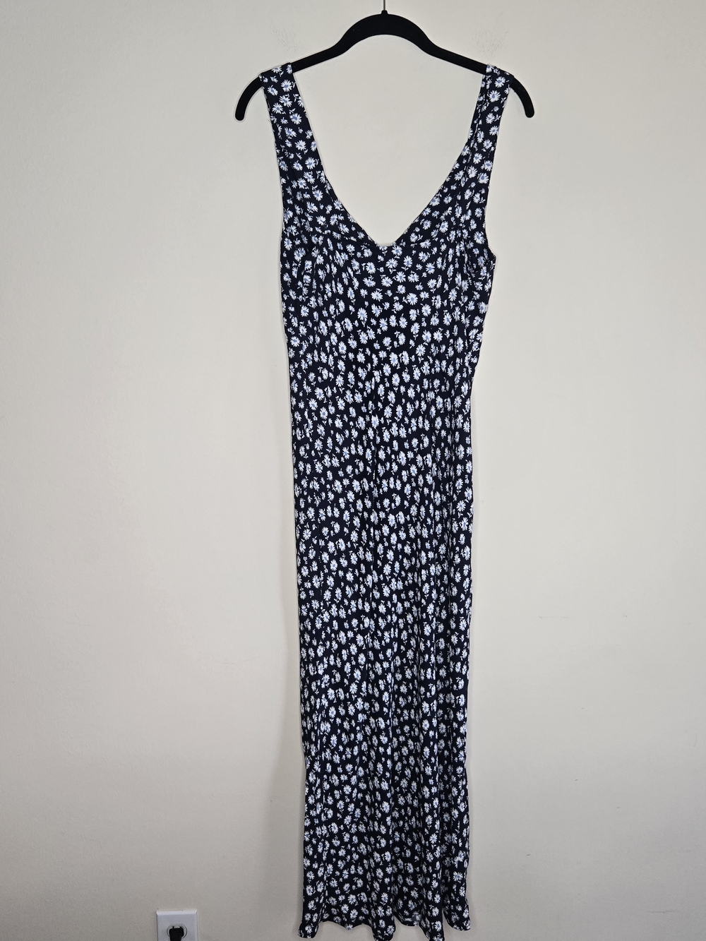 Reformation Beauden Floral Midi Dress Navy Daisy Sleeveless Size Large - Picture 8 of 11